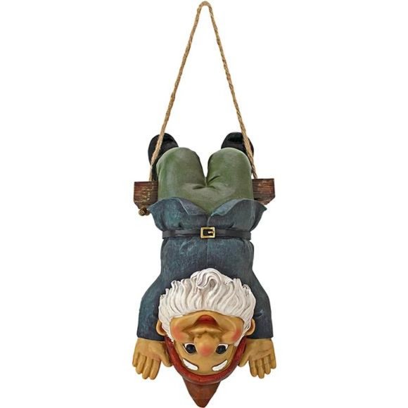 Alfie The Acrobat Swinging Outdoor Garden Funny Lawn Gnome Statues, Multicolored - Picture 7 of 7